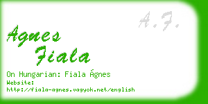 agnes fiala business card